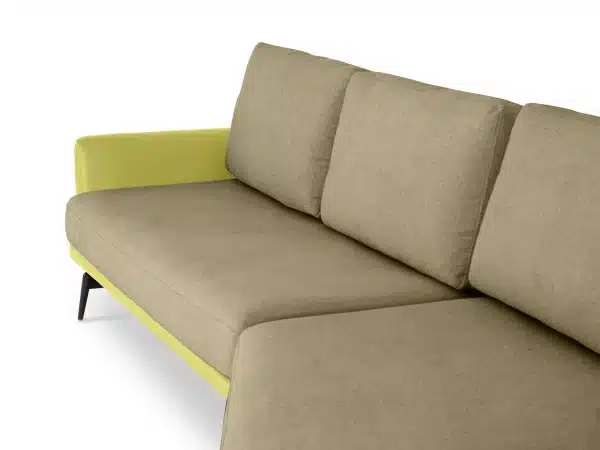 Диван Ispani угловой правый коричневый, зеленый — изображение 4