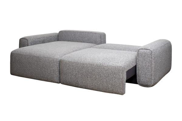 Диван трехместный Turin с канапе и мех черно/серый Santo1606 255*163,5**68см — изображение 3