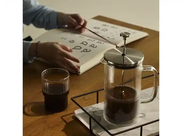 Френч-пресс Soft Ripples серый, черный — изображение 5