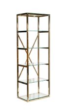 GY-01000 Стеллаж стекло прозр/золото 60*40*180см — изображение 2