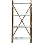 GY-01000 Стеллаж стекло прозр/золото 60*40*180см