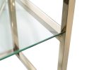 GY-01000 Стеллаж стекло прозр/золото 60*40*180см — изображение 4