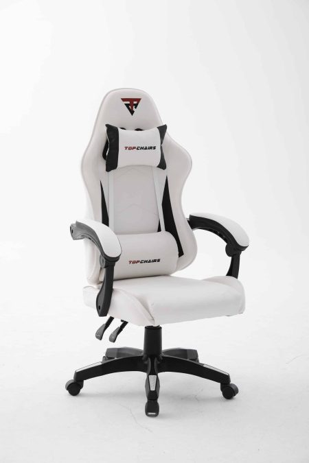 Кресло спортивное TopChairs Phantom бело-черный