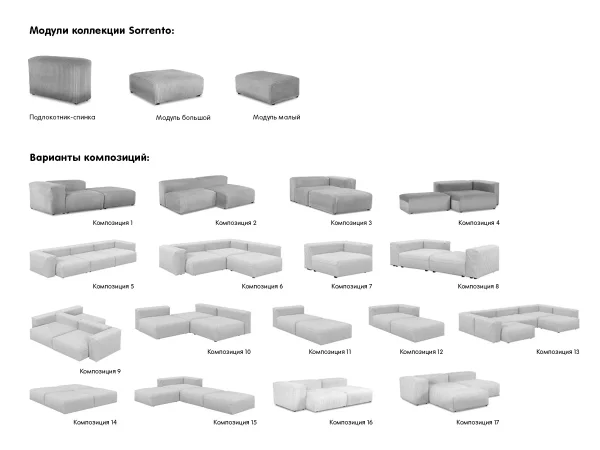 Модульный диван Sorrento темно-зеленый — изображение 4