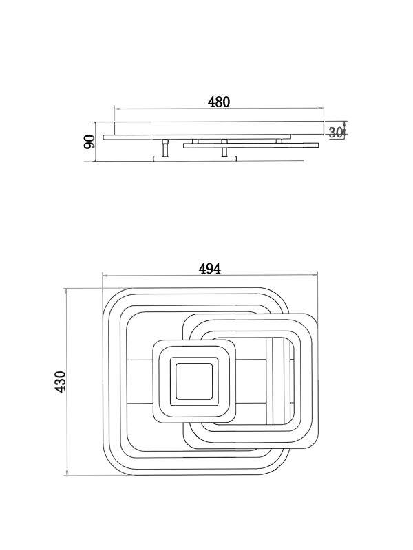potolochnyj-svetilnik-freya-fr10022cl-l71w-3 Потолочный светильник Freya FR10022CL-L71W — изображение 4