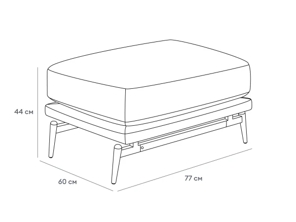 Пуф Ispani белый, зеленый — изображение 5