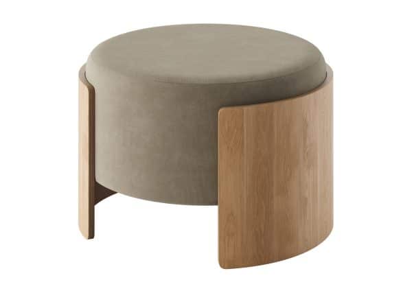 Пуф Lagom D 62 см (серо-зеленый FiberGuard