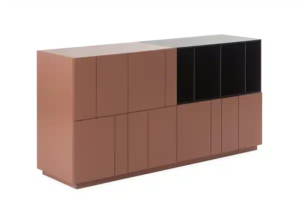 Сервант Addy с полками коричневый, черный — изображение 2