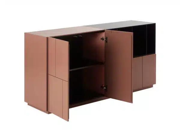 Сервант Addy с полками коричневый, черный — изображение 3