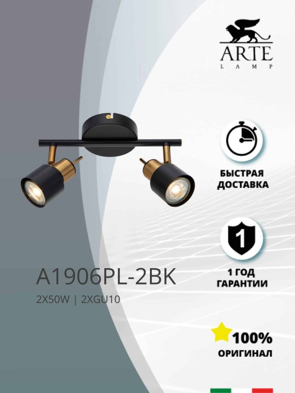 Спот Arte Lamp ALMACH A1906PL-2BK — изображение 3