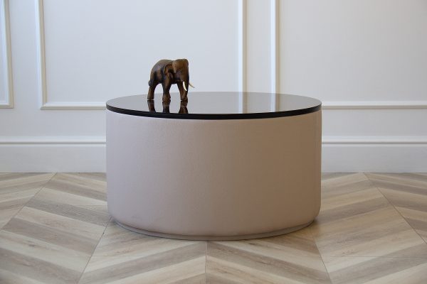 Столик Sun L, D 66 см высота 35 см (зеркало, бежевый) — изображение 4