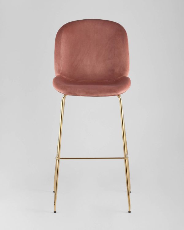 Стул барный Beetle со спинкой пудровый — изображение 3