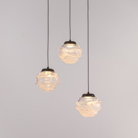 Подвесной светильник MD25030003-3A matt black/clear