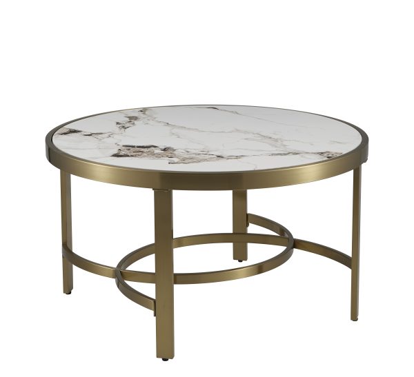 Журнальный столик Адриана 80*80 см светлая керамика — изображение 2