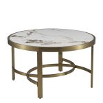 Журнальный столик Адриана 80*80 см светлая керамика