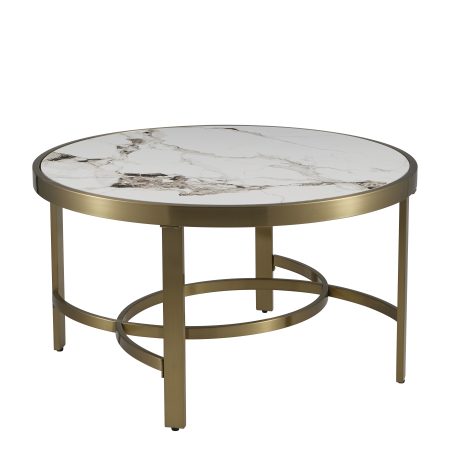 Журнальный столик Адриана 80*80 см светлая керамика