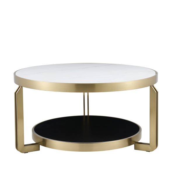 Журнальный столик Калисто 90*90 см светлая и темная керамика — изображение 2