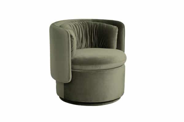 ZW-06100 Кресло поворотное велюр зеленый 76*72*71см — изображение 2
