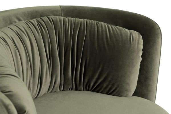 ZW-06100 Кресло поворотное велюр зеленый 76*72*71см — изображение 3