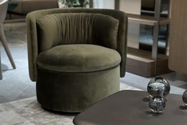 ZW-06100 Кресло поворотное велюр зеленый 76*72*71см — изображение 5