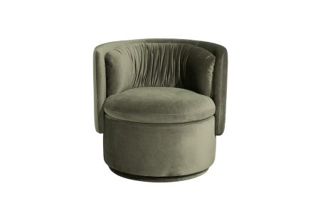 ZW-06100 Кресло поворотное велюр зеленый 76*72*71см