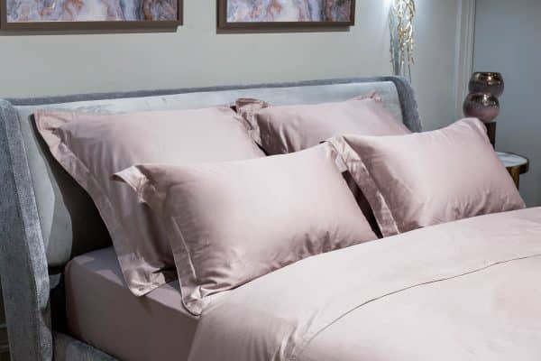 130HB-BSH9030-PROS ROS Простыня на резинке сатин пудреная роза 90*200*22 — изображение 3