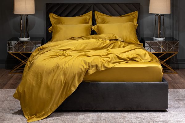 131SH-4222-PROS REZ SOPR GORCH Простыня на резинке Сопрано горчичный 160*200*30 — изображение 5