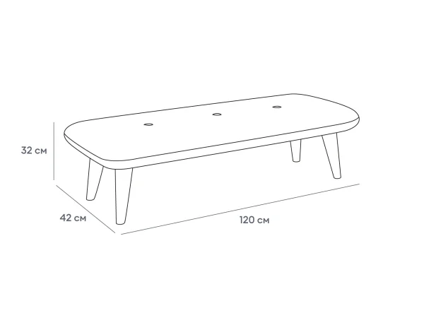 Банкетка Loa светло-зеленый — изображение 3