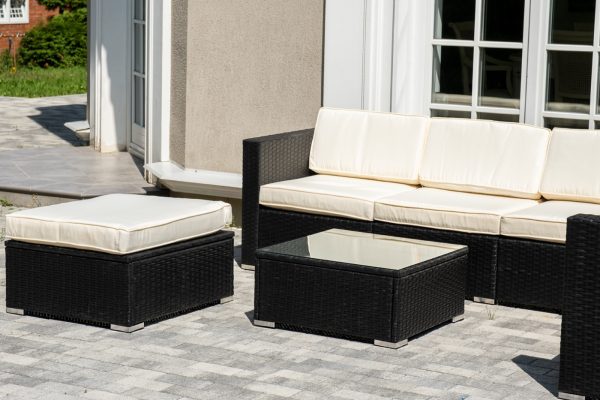 "Даллас" лаунж-зона из искусственного ротанга на 5 персон, цвет черный — изображение 4