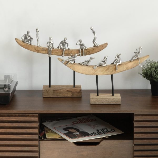 Декор для интерьера деревянный, фигурка лодка САРФ Д0 — изображение 5