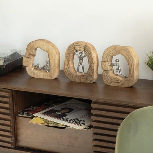 Декор для интерьера деревянный, композиция люди САРФ ЧАХ — изображение 3