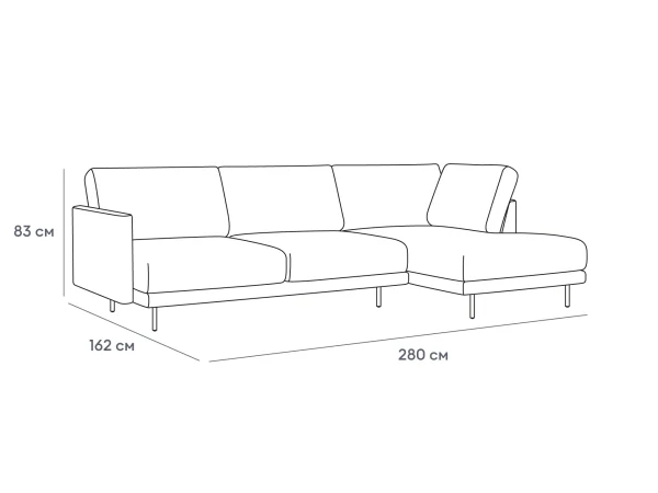 Диван Ricadi угловой светло-серый — изображение 3