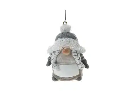 Елочное украшение Гном с косичками