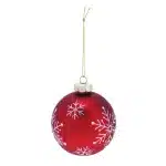 Елочное украшение шар Red Snowflake