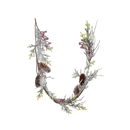 Гирлянда декоративная Ветка с шишками и рябиной