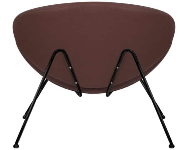 Кресло дизайнерское DOBRIN EMILY, коричневый винил YP5, черное основание — изображение 5