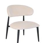 Кресло лаунж Ayla молочный