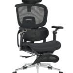 Кресло офисное TopChairs Prodigy с оттоманкой черный