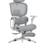 Кресло офисное TopChairs Prodigy с оттоманкой серый