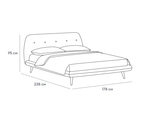 Кровать Loa бежевый — изображение 3