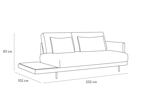Кушетка Ricadi зеленый — изображение 3