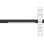 Магнитный трековый светильник Arte Lamp LINEA A4663PL-1BK