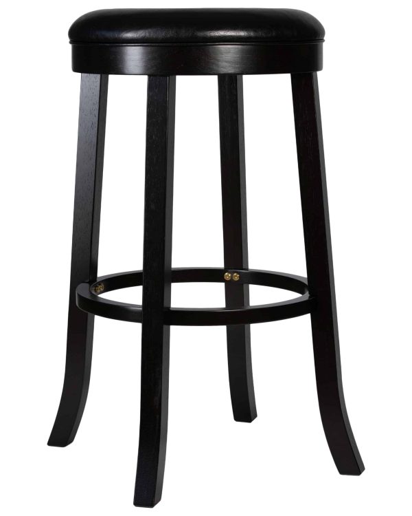 Набор 2 шт Круглый барный табурет DOBRIN BOB BAR, капучино, черный — изображение 5