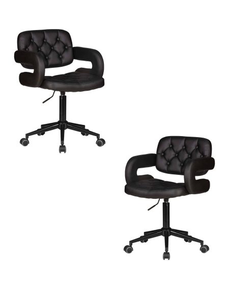 Набор 2 шт Офисное кресло для персонала DOBRIN LARRY BLACK