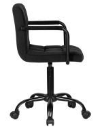 Набор 2 шт Офисное кресло для персонала DOBRIN TERRY BLACK, черный велюр (MJ9-101) — изображение 4