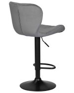 Набор 2 шт Стул барный DOBRIN BARNY BLACK, серый велюр (MJ9-75) — изображение 5