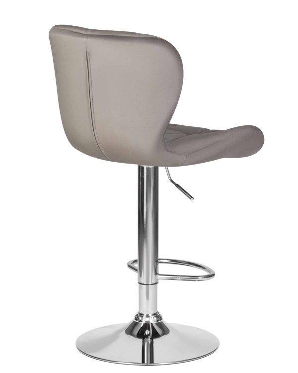 Набор 2 шт Стул барный DOBRIN BARNY, серый велюр (MJ9-75) — изображение 5