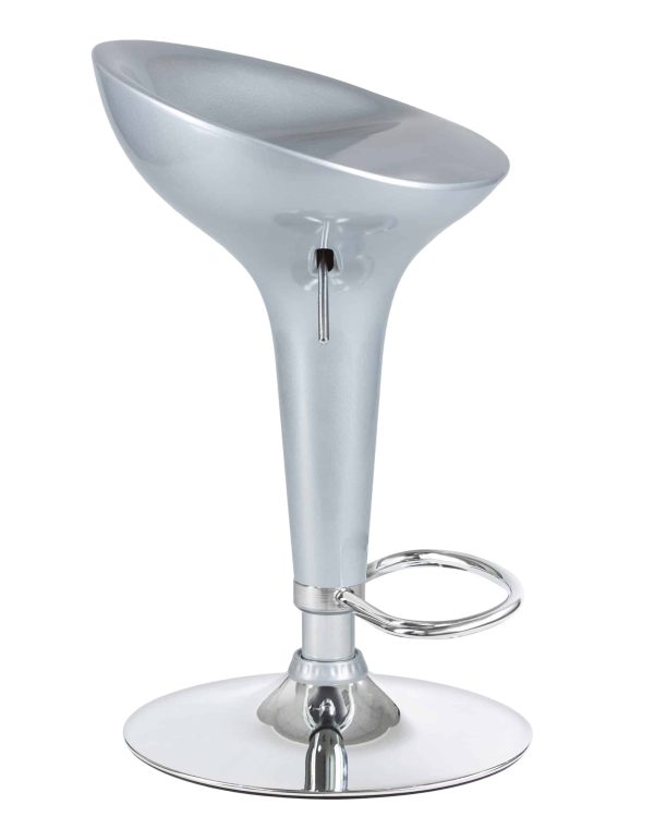 Набор 2 шт Стул барный DOBRIN BOMBA, серебряный металлик — изображение 4