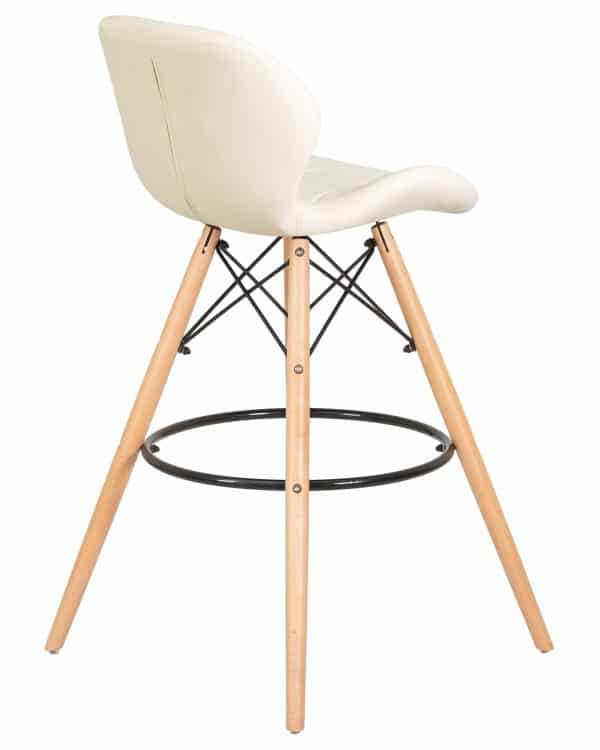 Набор 2 шт Стул барный DOBRIN BUTTERFLY BAR, ножки светлый бук, цвет кремовый — изображение 4