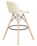 Набор 2 шт Стул барный DOBRIN BUTTERFLY BAR, ножки светлый бук, цвет кремовый — изображение 4